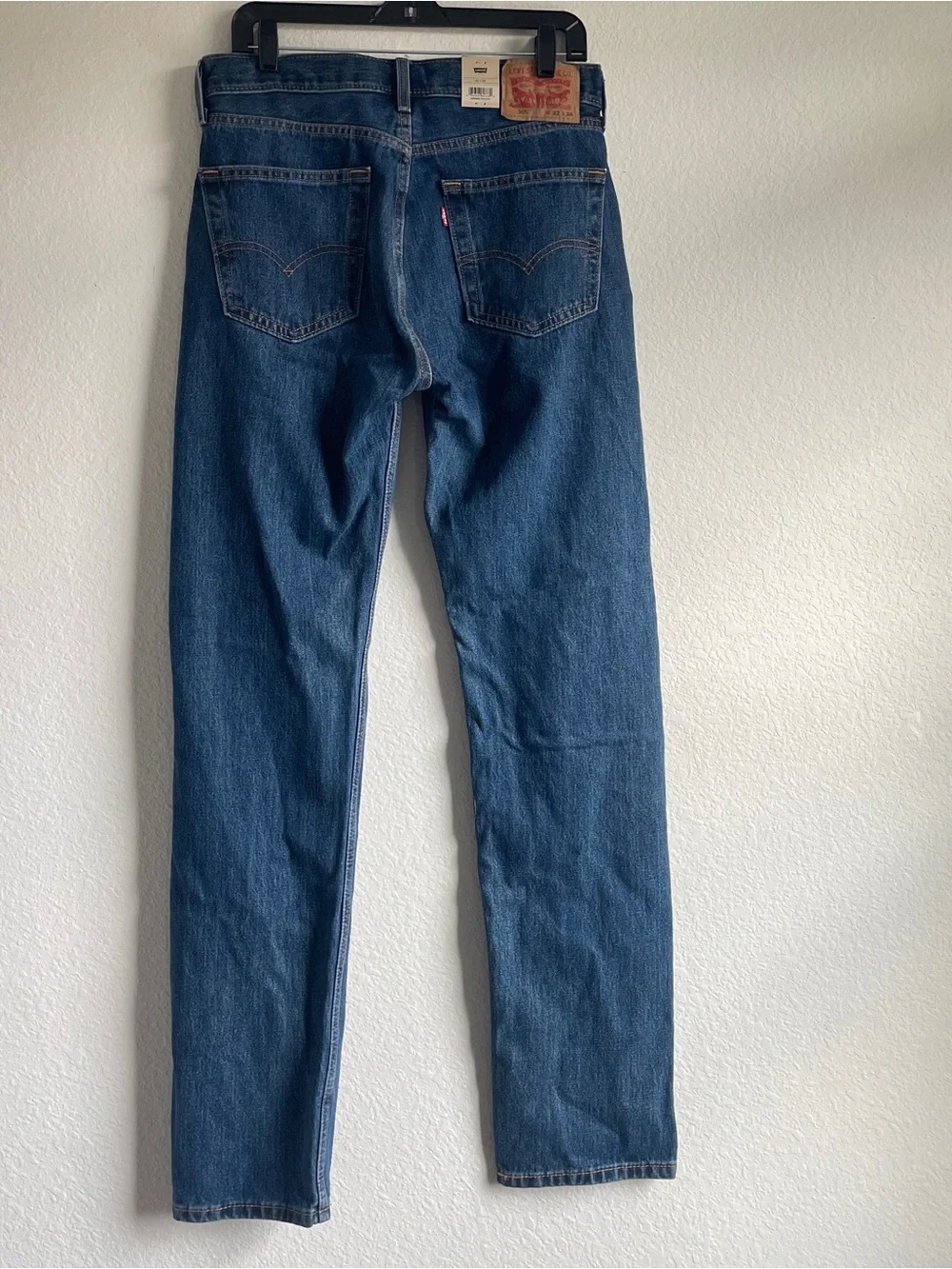 Levi's Men's 32x36 Straight Jeans Deep Blue Denim Work Wear Casual Preppy